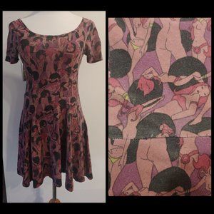 Beyond Rare Betsey Johnson Naked Nude Lady Dress 1994 P S M vintage 90s